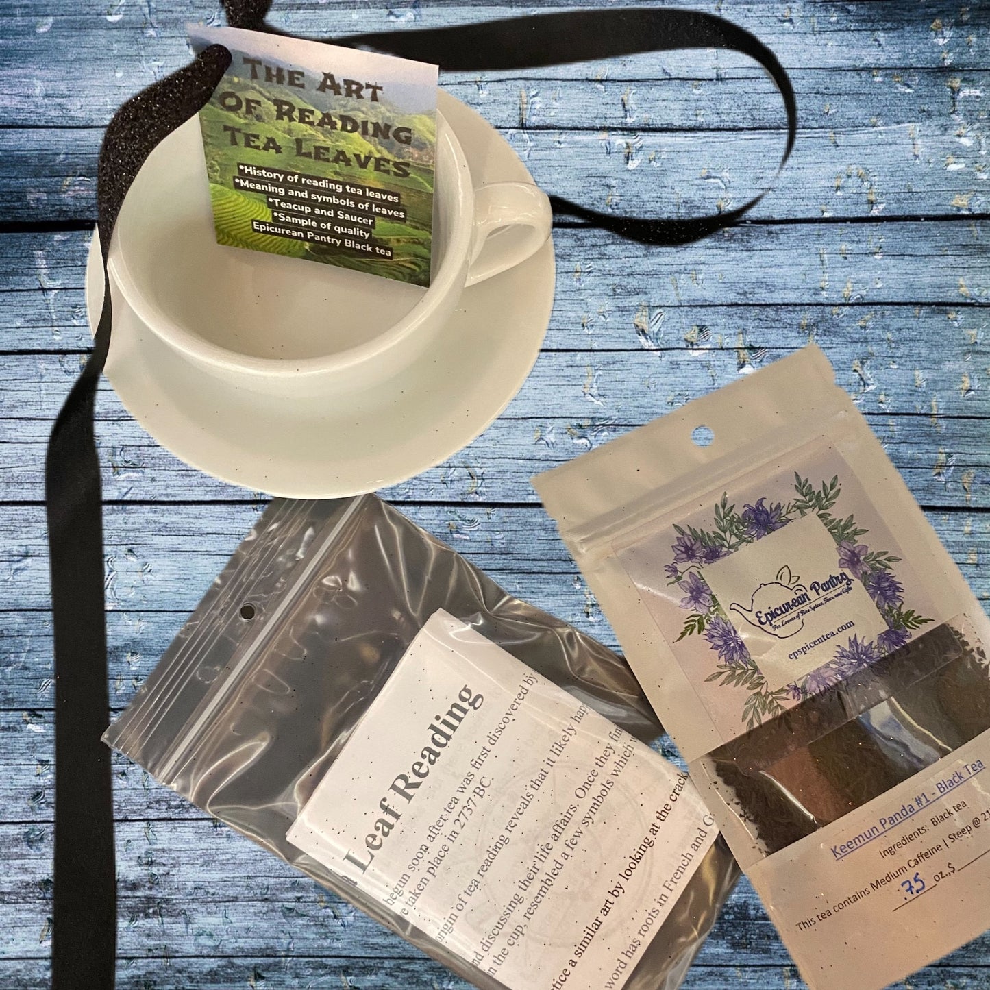 Tea leaf reading kit
